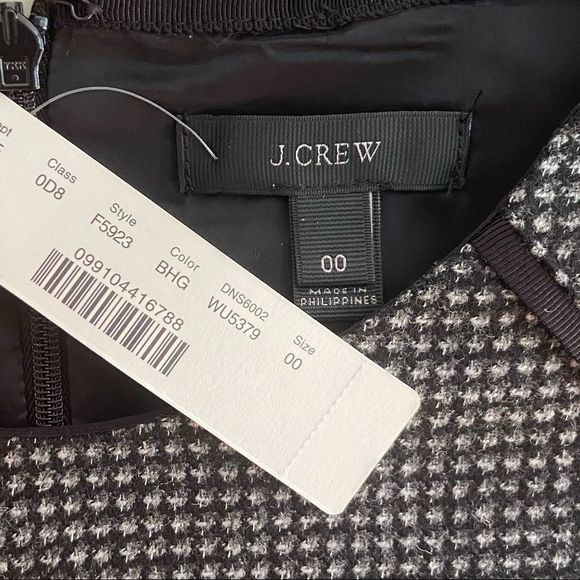 J Crew Checkered Flutter Dress wool blend F5923 - Picture 7 of 13